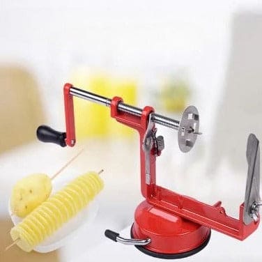 Spiral Potato Cutter, Manually Rotating Potato Tower Machine, Portable Quick Spiral French Slicer Cutter Bar, Vegetable Spiral Cutter Machine, Twist Fries Machine, Metal Peeler Corer Slicer, Creative Hand-shake Fruit Potato Peeler, Home Kitchen Gadget Spiral Potato Cutter, Manually Rotating Potato Tower Machine, Portable Quick Spiral French Slicer Cutter Bar, Vegetable Spiral Cutter Machine, Twist Fries Machine, Metal Peeler Corer Slicer, Creative Hand-shake Fruit Potato Peeler, Home Kitchen Gadget
